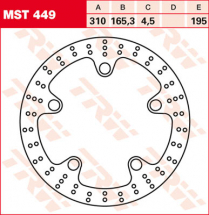 Bremžu disks TRW MST449