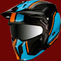 MT Enduro helmet STREETFIGHTER SV TWIN A4 blue/orange XL